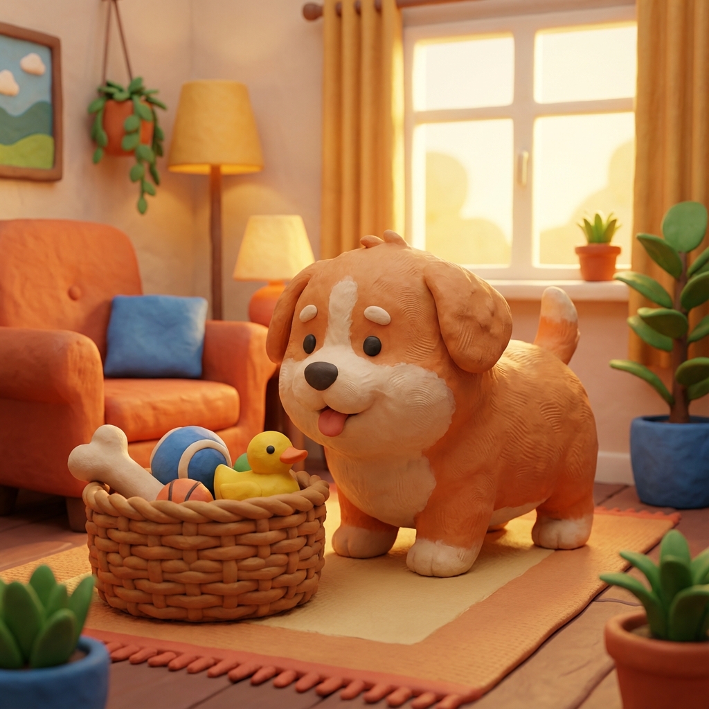Chiot heureux